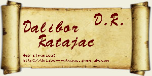 Dalibor Ratajac vizit kartica